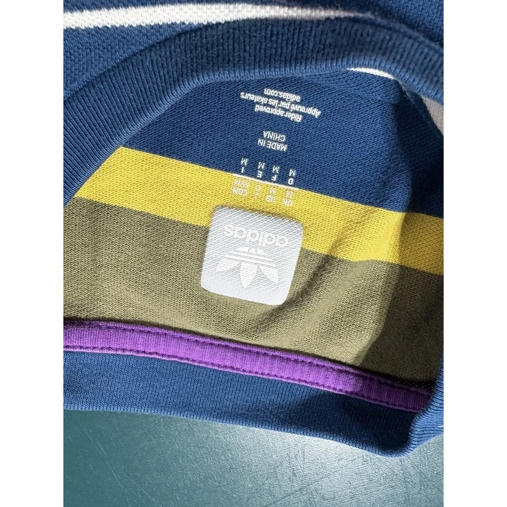 Adidas Skateboarding Striped T Shirt Men's Small Short Sleeve Grover Originals‎